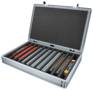 Eurobox 60 x 40 cm Set for model railway - H0 scale - 11 compartments - foam insert for upright storage