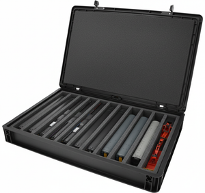 Eurobox 60 x 40 cm Set for model railway - 00 scale - 11 compartments - foam insert for upright storage