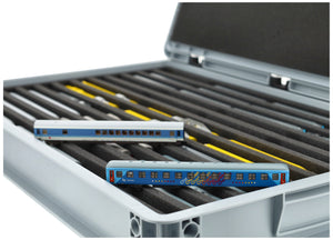 Eurobox 60 x 40 cm Set for model railway - N scale - 12 compartments - foam insert for upright storage