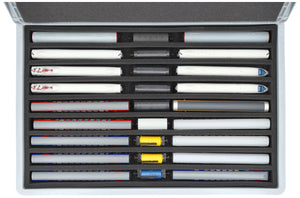 Eurobox 60 x 40 cm Set for model railway - TT scale - 9 compartments - foam insert for upright storage