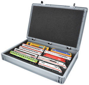 Eurobox 60 x 40 cm Set für Modelleisenbahn mit Zugliege - 5 Fächer für Spur H0