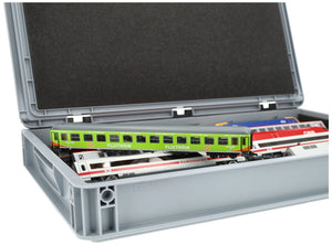Eurobox 60 x 40 cm Set for model railway with Zugliege - 5 compartments for H0 gauge