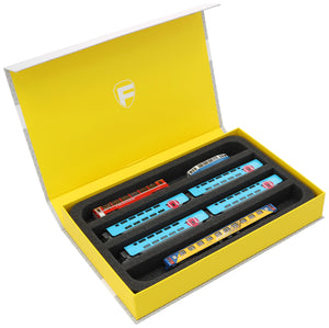 Magnetbox gelb für Modelleisenbahn - 4 Fächer für Spur N - liegend