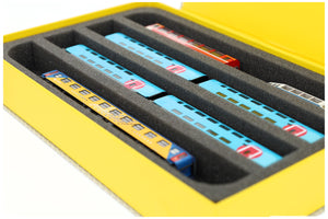 Magnetic box yellow for model railway - 4 bars for N gauge - lying