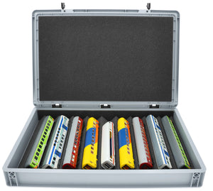 Eurobox 60 x 40 cm Set for model railway with Zugliege - 9 compartments for H0 gauge