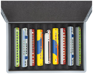 Eurobox 60 x 40 cm Set for model railway with Zugliege - 9 compartments for H0 gauge