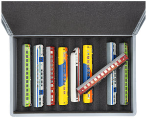 Eurobox 60 x 40 cm Set for model railway with Zugliege - 9 compartments for H0 gauge