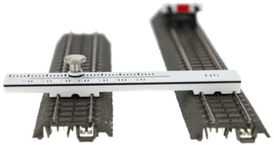 H0 Adjustable track spacing gauge – 26 mm to 100 mm – Robust model railway tool – Compact design for precise track setup