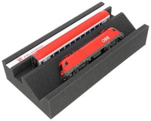Feldherr Premium Cradle Gauge HO with magnetic strip (360 mm) – Perfect maintenance and repair for model railways