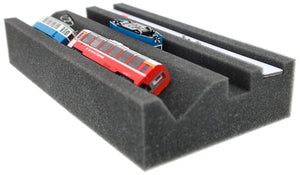 Premium Locomotive Cradle for N Scale Model Railways - Maintenance Station with Magnetic Strip - 240×130×45mm - German Quality Foam