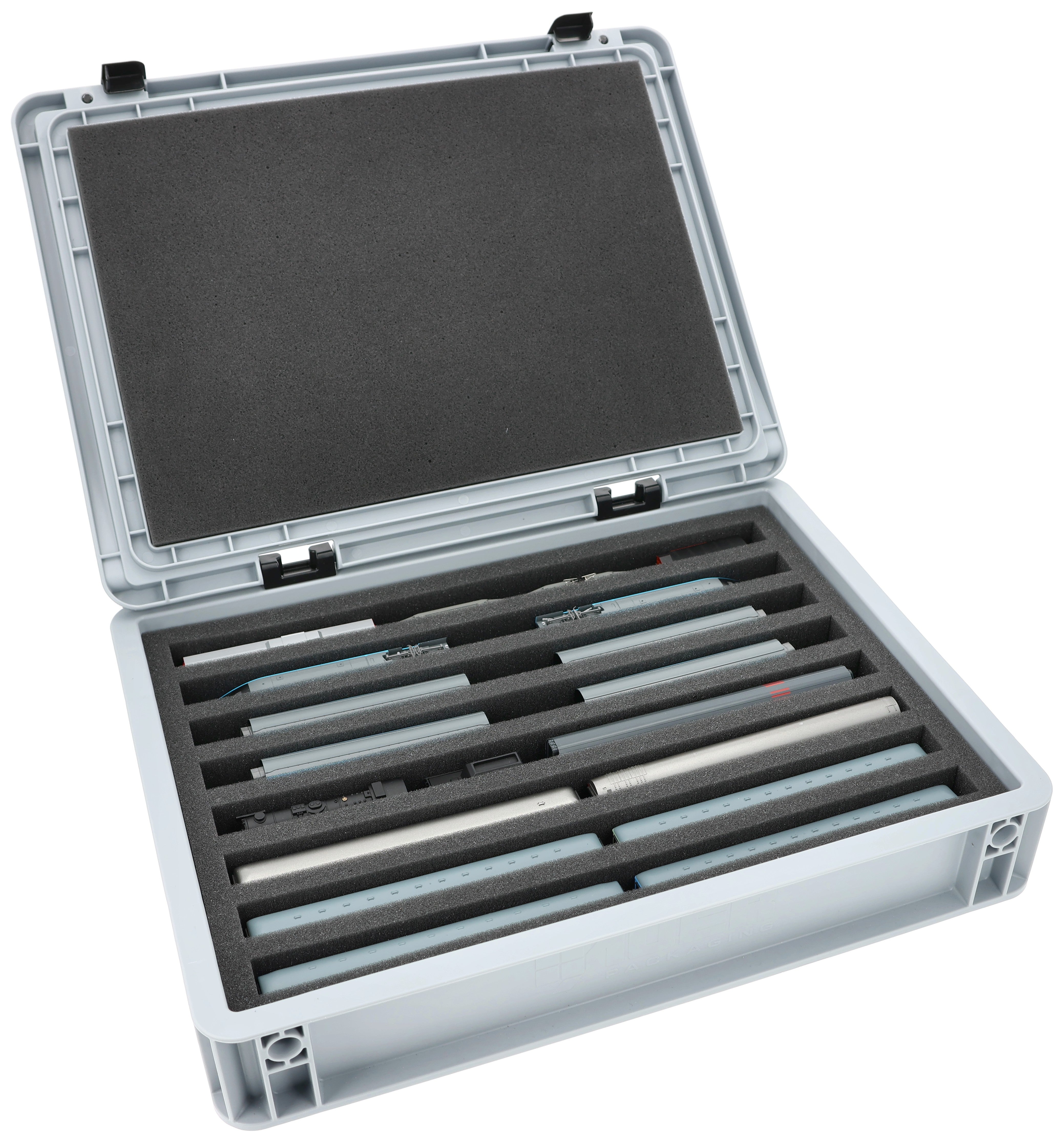 Eurobox 40 x 30 cm Set für Modelleisenbahnen - Spur N - 8 Fächer