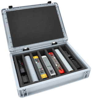 Eurobox 40 x 30 cm set for model railways - H0 gauge - 7 compartments - foam insert for upright storage