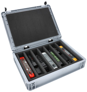 Eurobox 40 x 30 cm Set für Modelleisenbahnen - Spur 00 - 7 Fächer - Schaumstoffeinlage zur stehenden Aufbewahrung
