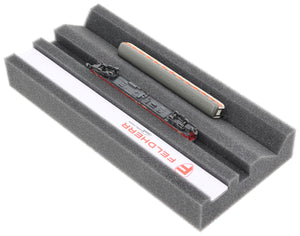 Feldherr Premium Locomotive Bed Z Gauge with Magnetic Strip (240 mm) – Perfect maintenance and repair for model railways