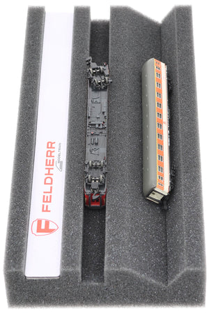 Feldherr Premium Locomotive Bed Z Gauge with Magnetic Strip (240 mm) – Perfect maintenance and repair for model railways