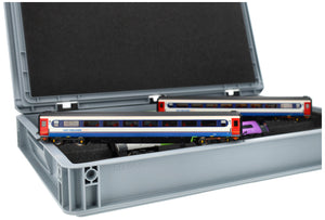 Eurobox 60 x 40 cm Set with Zugliege - 5 compartments for gauge 00 - for model railways, locomotives and vehicles