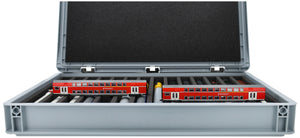Eurobox 60 x 40 cm Set for model railway - TT scale - 14 compartments - foam insert for upright storage