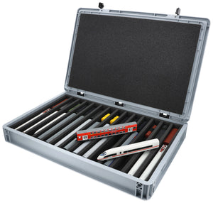 Eurobox 60 x 40 cm Set for model railway - TT scale - 14 compartments - foam insert for upright storage