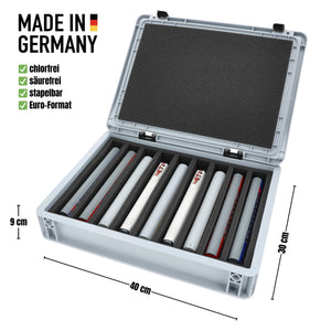 Eurobox 40 x 30 cm Set for model railway - TT scale - 9 compartments - foam insert for upright storage