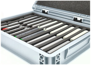 Eurobox 40 x 30 cm Set for model railway - Z scale - 11 compartments - foam insert for upright storage