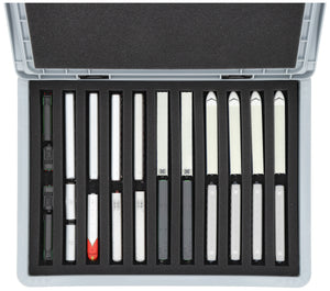 Eurobox 40 x 30 cm Set for model railway - Z scale - 11 compartments - foam insert for upright storage