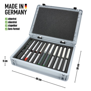 Eurobox 40 x 30 cm Set for model railway - Z scale - 11 compartments - foam insert for upright storage