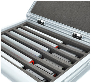 Eurobox 40 x 30 cm Set for model railway - TT scale - 6 compartments - foam insert for upright storage