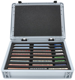 Eurobox 40 x 30 cm Set for model railway - Z scale - 8 compartments - foam insert for horizontal storage