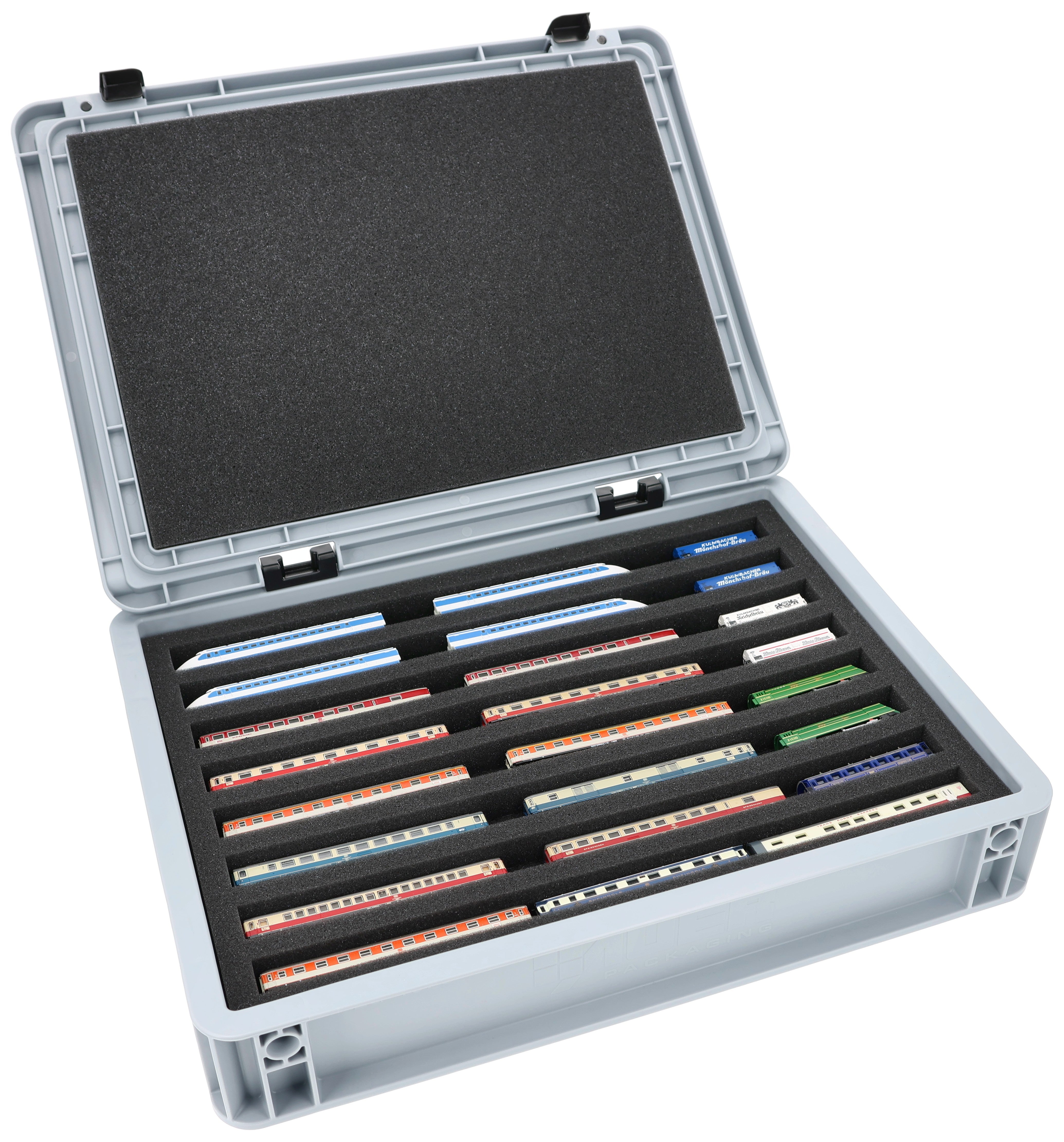 aufbewahrung 40 x 30 Eurobox 40 x 30 cm Set für Modelleisenbahnen - Spur Z - 8 Fächer