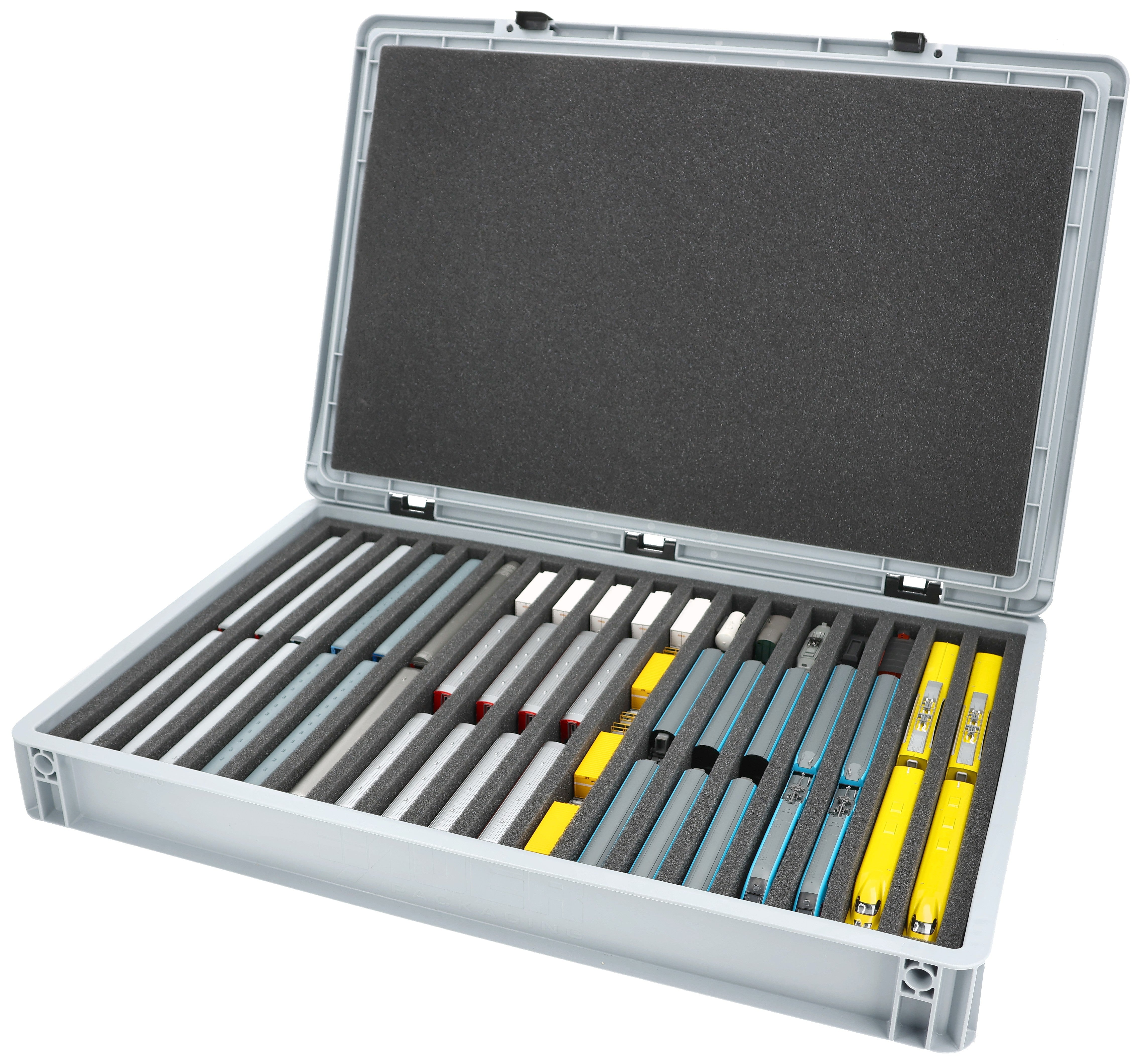 Eurobox 60 x 40 cm Set für Modelleisenbahnen - Spur N - 18 Fächer