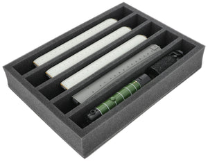 360 mm x 260 mm x 65 mm Schaumstoffeinlage für Modelleisenbahnen - Spur 00 - 5 Fächer - für stehende Aufbewahrung - DD065A002