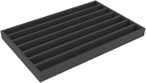 Foam insert TT gauge - horizontal - 7 slots for model railway - suitable for Storage Box DSLB075 - DS040A001