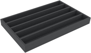 Schaumstoffeinlage Spur 00 - liegend - 5 Fächer für Modelleisenbahn - passend für Lagerbox DSLB075 - DS050A003