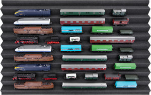 Stackable Eurobox 60 x 40 Set with Zugliege for model railway - 10 compartments for N gauge