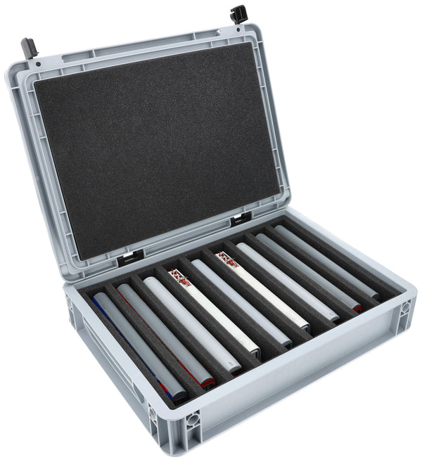 Eurobox 40 x 30 cm Set for model railway - TT scale - 9 compartments - foam insert for upright storage