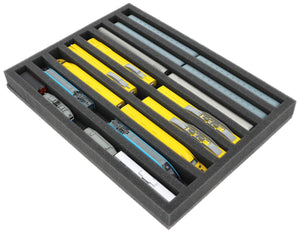370 mm x 270 mm x 40 mm foam insert for model railway - N scale - 8 compartments - for upright storage - IU040A001