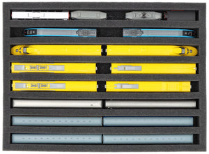 370 mm x 270 mm x 40 mm foam insert for model railway - N scale - 8 compartments - for upright storage - IU040A001