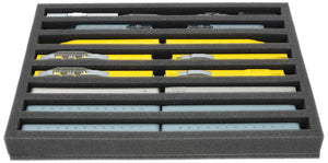 370 mm x 270 mm x 40 mm foam insert for model railway - N scale - 8 compartments - for upright storage - IU040A001