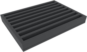 370 mm x 270 mm x 40 mm foam insert for model railway - N scale - 8 compartments - for upright storage - IU040A001