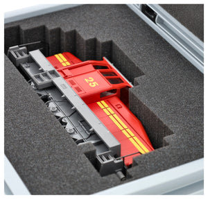 ED 43/27 HG Eurobehälter / Euro Box mit Scharnierdeckel 400 x 300 x 285 mm inklusive Rasterschaumstoff
