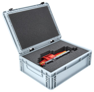 ED 43/22 HG Eurobehälter / Euro Box mit Scharnierdeckel 400 x 300 x 235 mm inklusive Rasterschaumstoff