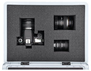 ED 64/22 HG Eurobehälter / Euro Box mit Scharnierdeckel 600 x 400 x 235 mm inklusive Rasterschaumstoff