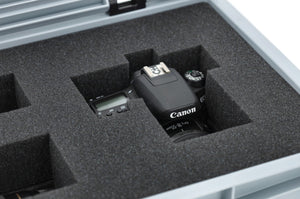 ED 64/22 HG Eurobehälter / Euro Box mit Scharnierdeckel 600 x 400 x 235 mm inklusive Rasterschaumstoff