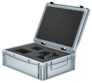 ED 64/22 HG Eurobehälter / Euro Box mit Scharnierdeckel 600 x 400 x 235 mm inklusive Rasterschaumstoff