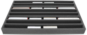 570 mm x 370 mm x 55 mm Schaumstoffeinlage für Modelleisenbahn - Spur H0m - 8 Fächer - für stehende Aufbewahrung - JV055A002
