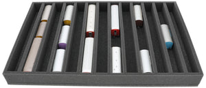 570 mm x 370 mm x 55 mm Feldherr foam insert for model railway - H0m scale - 13 compartments - for upright storage - JV055A003