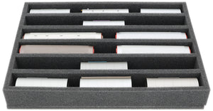 370 mm x 270 mm x 55 mm Feldherr foam insert for model railway - H0m scale - 6 compartments - for upright storage - IU055A002