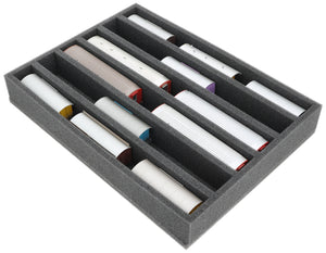 370 mm x 270 mm x 55 mm Feldherr foam insert for model railway - H0m scale - 6 compartments - for upright storage - IU055A002
