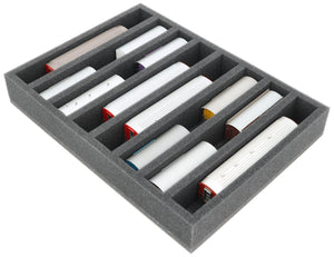 370 mm x 270 mm x 55 mm Schaumstoffeinlage für Modelleisenbahn - Spur H0m - 8 Fächer - für stehende Aufbewahrung - IU055A003