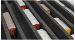 Eurobox 60 x 40 cm Set für Modelleisenbahnen - Spur H0m - 8 Fächer - Schaumstoffeinlage zur stehenden Aufbewahrung